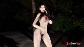 [GetFreeDays.com] 3D big boobs Asian slut naked her hot body dance on the beach Sex Video December 2022-6