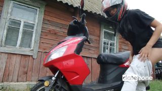 Horny Teen On Her New Motorcycle.-9