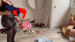 online adult clip 17 ballbusting fetish lesbian girls | Mistress Noir - Bullseye Right in the Kisser Slave Girl gets shot in her open Asshole with Weapon - FullHD 1080p | lezdom-1