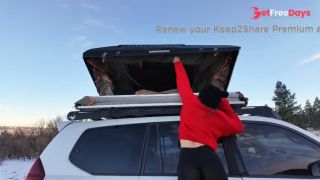 [GetFreeDays.com] Mountain girl shows off rooftop tent set up and light up butt plug Adult Stream December 2022-1