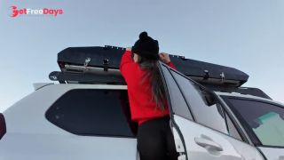 [GetFreeDays.com] Mountain girl shows off rooftop tent set up and light up butt plug Adult Stream December 2022-9