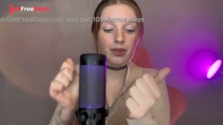 Asmr Vulgar Girl with Freckles Plays with a Condom in Her Mouth Wet Sound br...-1