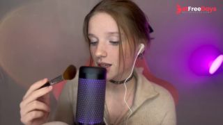 Asmr Vulgar Girl with Freckles Plays with a Condom in Her Mouth Wet Sound br...-9