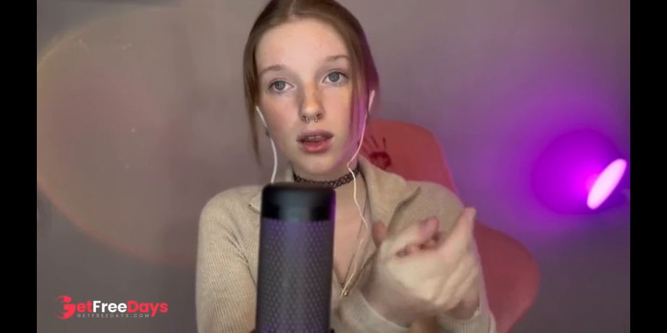 Asmr Vulgar Girl with Freckles Plays with a Condom in Her Mouth Wet Sound br...