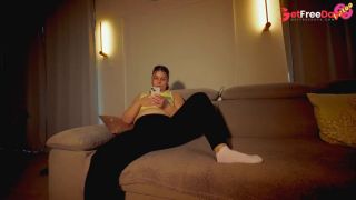 [GetFreeDays.com] hot milf home alone late evening masturbation on the sofa Sex Video February 2023-0