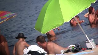 Caught cumming on nude beach!  4-1