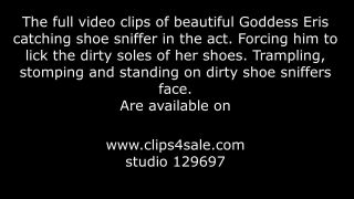 Mistress Eris – Shoe Sniffer Caught In The Act Face Trample Part 1 – Footworship, Footlicking, penectomy fetish on fetish porn Foot-9