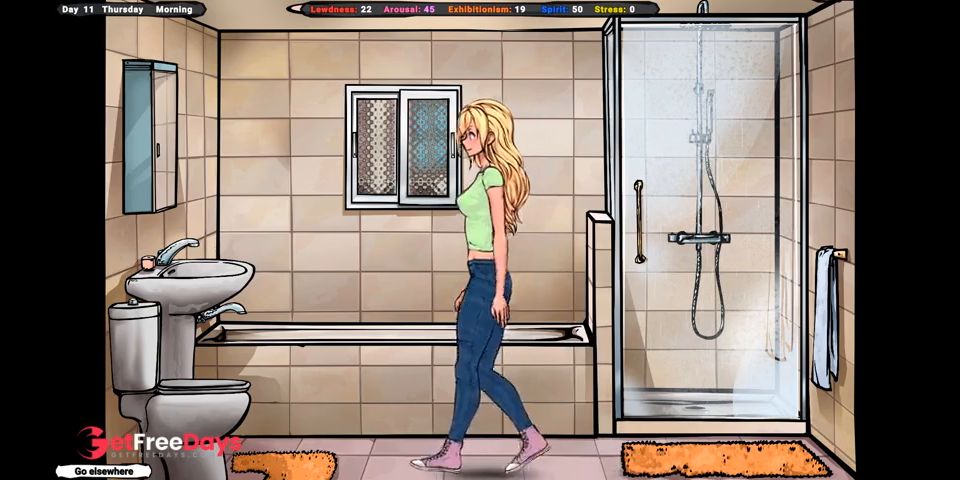 cute student girl kissing apartment owner in kitchen