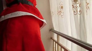 xxx clip 43 M040 - Christmas Special - Santa was Spanked with Cane, scarf fetish on femdom porn -0