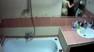 Pretty busty girl taking shower. hidden cam-9