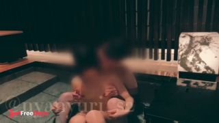 In the open-air bath with my girlfriend... Lesbian.-7