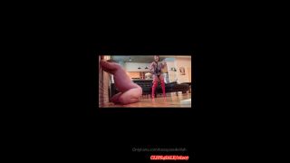 Bossy Ass Delilah2019-08-30 hiny Red thigh high boots worship and merciless WHIPP N - 225-0