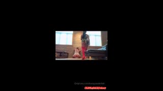 Bossy Ass Delilah2019-08-30 hiny Red thigh high boots worship and merciless WHIPP N - 225-2