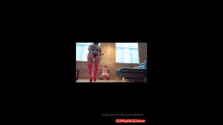 Bossy Ass Delilah2019-08-30 hiny Red thigh high boots worship and merciless WHIPP N - 225-3