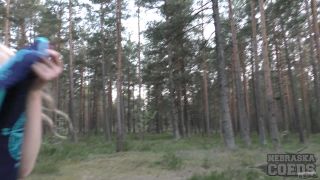 NebraskaCoeds 20160531 areana back riding her bike nude masturbating in the forest-1