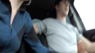 Blonde Girl Sucking Her Boyfriends Cock While Hes Driving - L0veH0meP0rn - Homemade-2