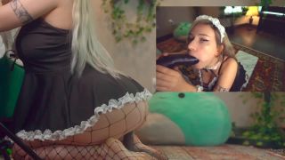online clip 36 eva notty femdom fetish porn | Bigtittygothegg – Maid Riding and Sucking Two Dicks | jerkoff encouragement-1
