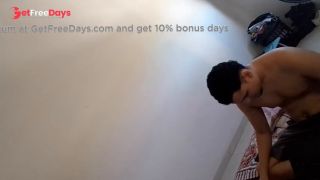 Oral sex with colombian milf, handjob and blowjob. Big tits real couple amateur homemade-1