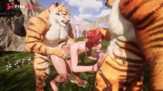 [GetFreeDays.com] Wild Furry Tigers Fuck Redhead Sissy Femboy in his Tigh Ass Yiff PoV Hentai Threesome Sex Video January 2023-7