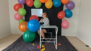 adult clip 23 cfnm femdom Septembers Balloons – Balloon Teacher – Pin Popping, fetish on fetish porn-0