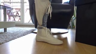 free porn clip 21 girl crush fetish pov | Madame Marissa - Lovely white sneakers | footlicking-2