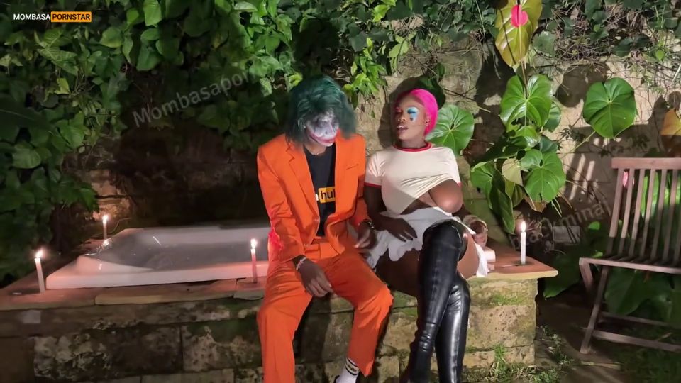 mombasapornstar - BIG ASSED EBONY FUCKED IN A PUBLIC OUTDOOR WATER TUB (HAPPY 3rd ANNIVERSARY FOR ME IN PORNHUB)
