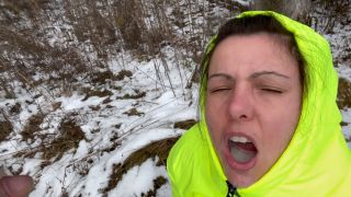 Mouthful Of Hot Creamy Cum & On Puffy Jacket-9