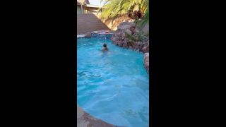 Ashlyn Sparks - White outfit in pool - PAWG Ashlyn Sparks - sheer top and panties-3