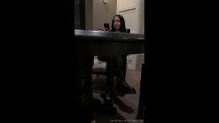 Femdom porn Nymph Nymph aka nymph_666 - 01-29-2025 OnlyFans Video - Skinny goth girl with massive feet notices you perving on her at a public cafe, and video-3