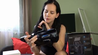 Mistress Anna Unpacks The XSpaceCup Masturbator And Tests It On Her Sla-3