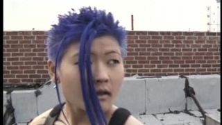 Purple Haired Gothic Asian Puts On One Wild Fetish Show Latex!-0