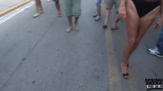 adult video clip 47 sexy blonde legs Fantasy Fest Body Painted Milfs in the Street, model on public-2