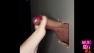 Cumshot Hot gloryhole and footjob-4
