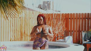 GIbbyTheClown - Slutty Ebony Gets Gutted Out By Pool Man - Ebony-1