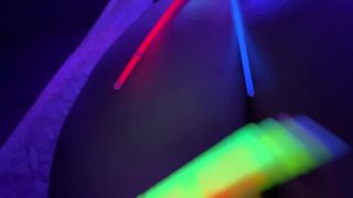 AmyHidePARTY HOLE Girl - Glow stick in Wet Pussy - PART 2-4