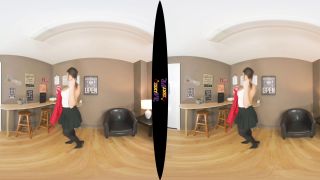 Busty Coffee Shop Waitress Naked Striptease (VR 180 3D-1