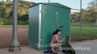 adult video clip 44 stallion fisting Boba Bitch – Caught Oiled and Naked in Public Park, fingering on public-4