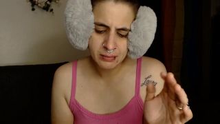 Desperate Sick Girl Makes Snotty Mess Cough Sneezing Nose Blowing-9