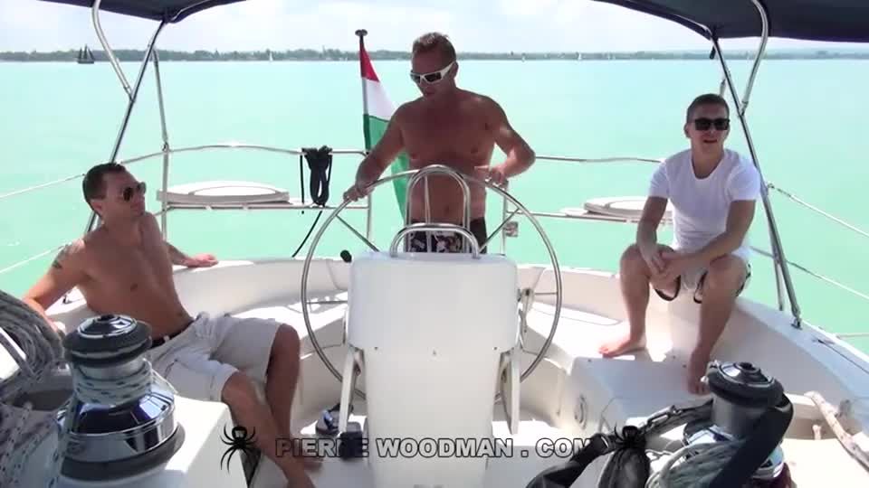 Jenny Glam – WoodmanCastingX / PierreWoodman – Boat With 3 Men | brunette | brunette