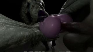 Cumshot anal stretching on big dick in spaceship. Hentai Game-8
