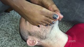 online video 40 Ebony Femdom - Shae Spreadz Receives a Fart and Foot Slave - Full Length Scene | ass sniffing | feet porn kinky fetish-5