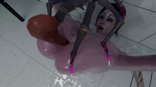 Big Dick monster insect penetrated the shower and into the ass of the girl who was washing herself-7