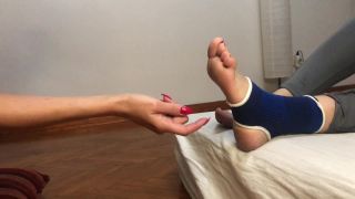 adult video 15 Sprained Ankle Tickling Jenny, brother sister foot fetish on feet porn -1