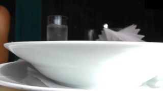 Angel Desert - Handjob In Cafe Under The Table (Euro sex)-0