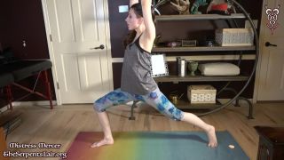 Caught Playing During Yoga After Headstand Cumming Strapon!-4