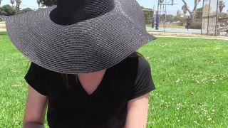 Shy Goth Exhibitionist Picnic Delight-3