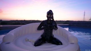 CRISTAL KINKY - Rubber Doll Playing Outdoors Solo - Fetish-4