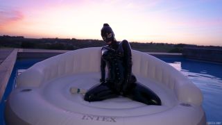 CRISTAL KINKY - Rubber Doll Playing Outdoors Solo - Fetish-5