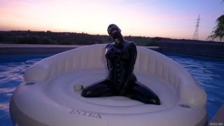 CRISTAL KINKY - Rubber Doll Playing Outdoors Solo - Fetish-6