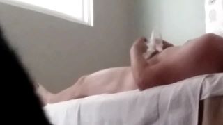 Amateur - Spy Cam Jerking Cock  On Massage (Amateur porn)-7
